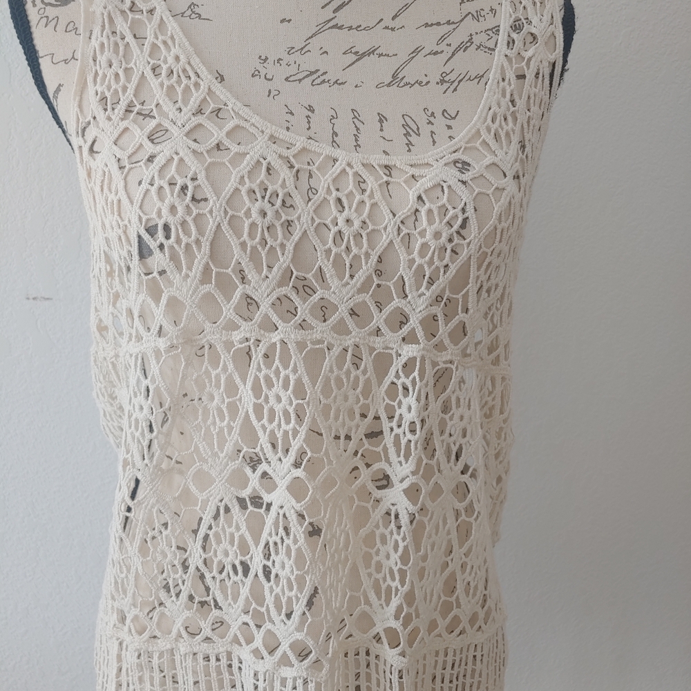 Maurices Cream Crochet Lace Tank Top - Picture 6 of 9